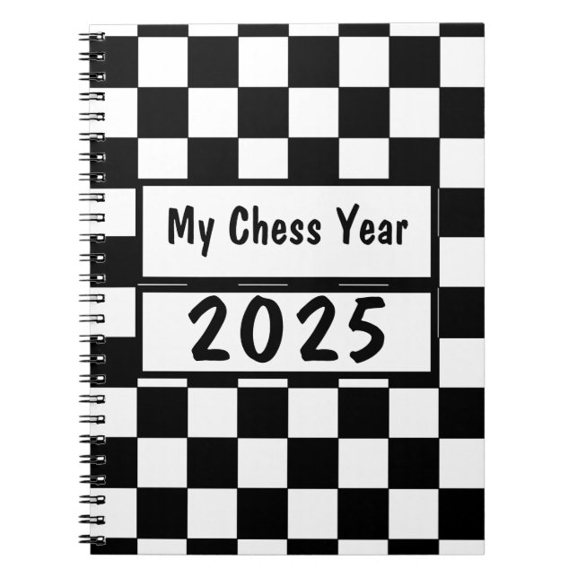 Mein Schachjahr 2025, Notebook Notizblock (Vorderseite)