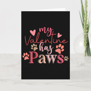 Mein Schatz hat Pfoten Pfotenhund zum Valentinstag Karte