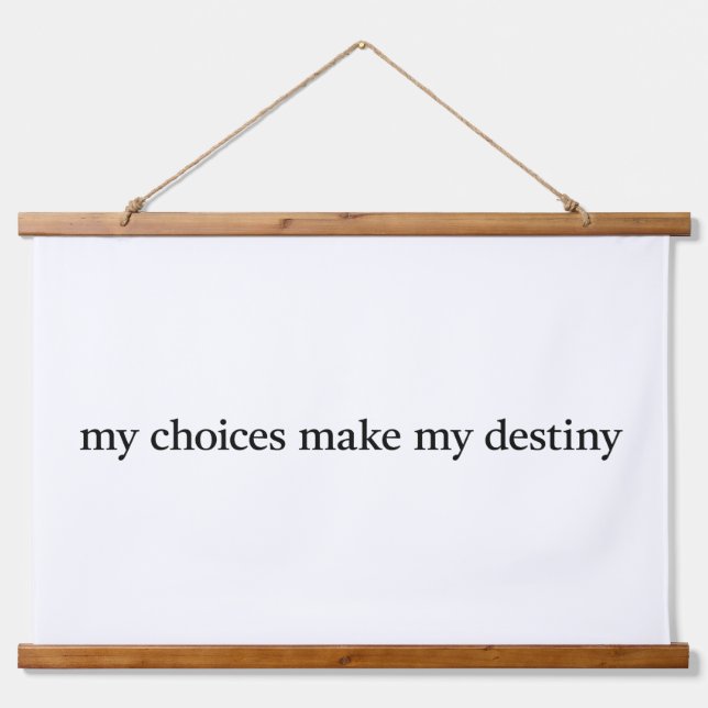 Mein Schicksalsschlag aus Holz und Wandteppichen Wandteppich Mit Holzrahmen (Vorne)