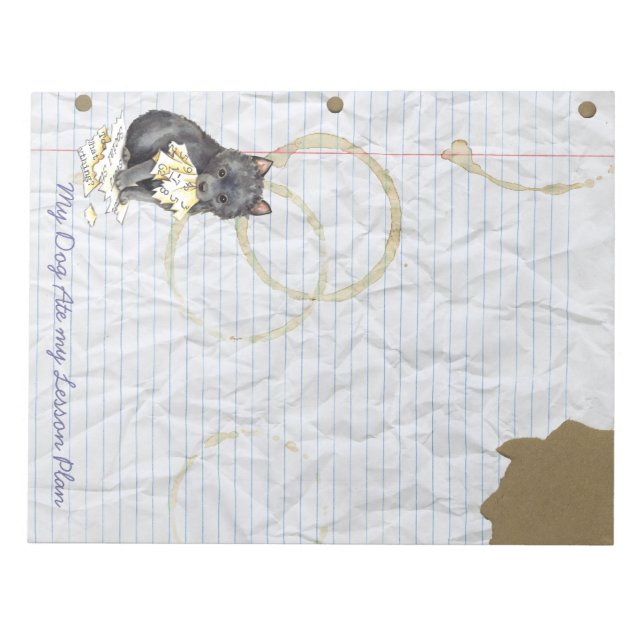 Mein Schipperke Ate Mein Lektionsplan Notizblock (Vorderseite)