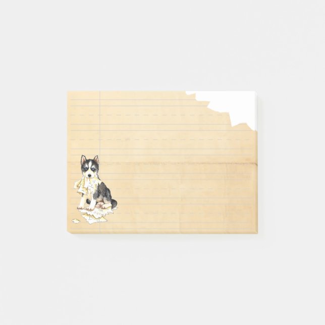 Mein Schlittenhund aß meine Hausaufgaben Post-it Klebezettel (Vorderseite)