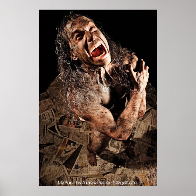 "Mein Schmerz" - von Andrew Gettler Poster (Vorne)