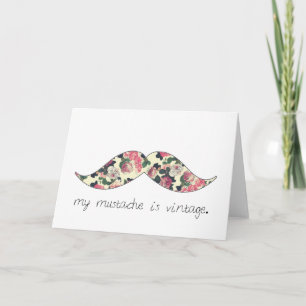 mein Schnurrbart ist Vintage-Card Karte