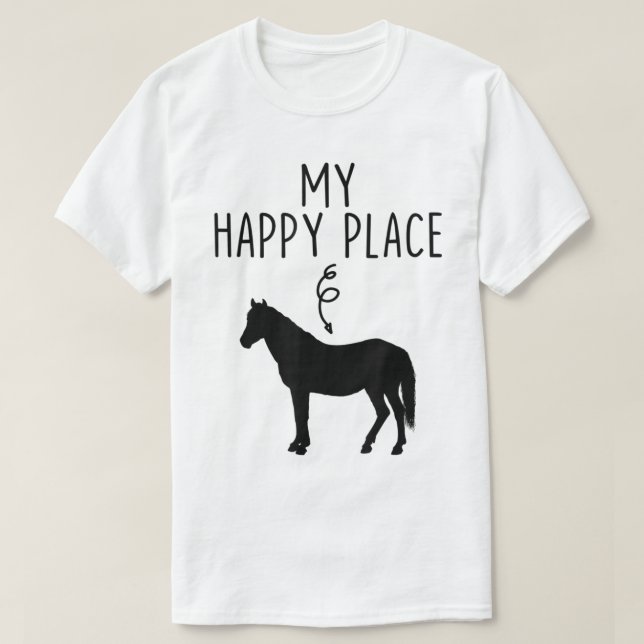 Mein schöner Platz Reiten Lover - Gönnt Pferdereit T-Shirt (Design vorne)