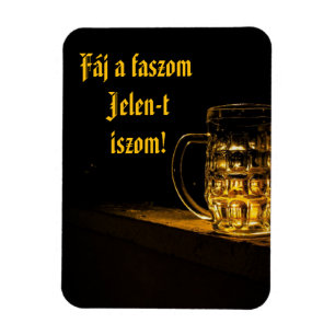 Mein Schwanz tut weh, ich trinke Jelen! Kühlschran Magnet