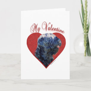 Mein schwarzer russischer Terrier Valentine Feiertagskarte