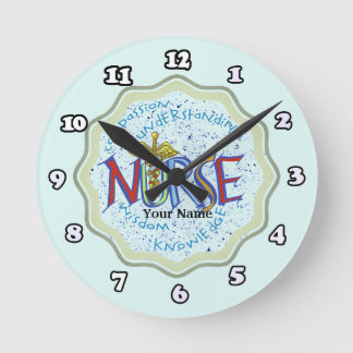 Mein Schwesternmotto Runde Wanduhr