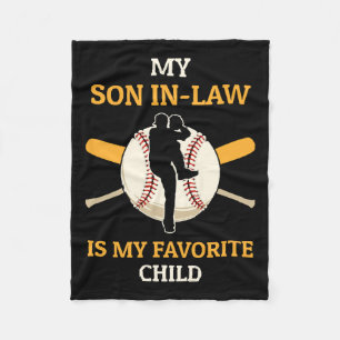 Mein Schwiegersohn ist mein Lieblingskind Baseball Fleecedecke