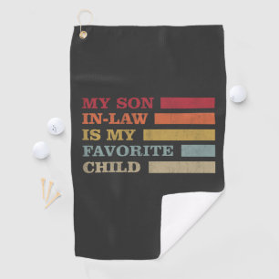 Mein Schwiegersohn ist mein Lieblingskind Lustige Golfhandtuch