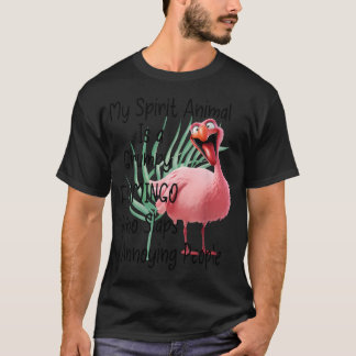 Mein Seelenverwandter ist Grumpy Flamingo Slaps T-Shirt