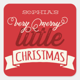 Mein sehr frohes kleines Weihnachtskind 1. Weihnac Quadratischer Aufkleber