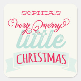 Mein sehr frohes kleines Weihnachtskind 1. Weihnac Quadratischer Aufkleber