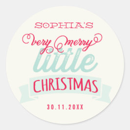 Mein sehr frohes kleines Weihnachtskind 1. Weihnac Runder Aufkleber