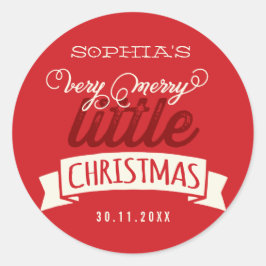 Mein sehr frohes kleines Weihnachtskind 1. Weihnac Runder Aufkleber