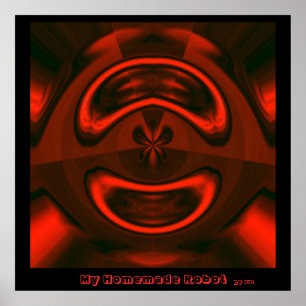 Mein selbst gemachter Roboter-gerahmtes Plakat