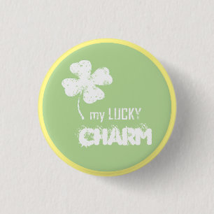 Mein Shamrock-Button-Anstecker für Glück Button