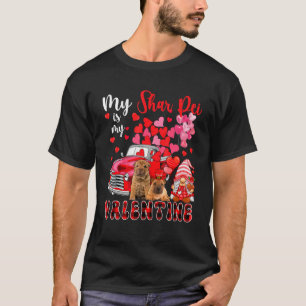 Mein Shar Pei ist mein Valentin zwei Hunde mit Gno T-Shirt