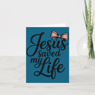 Mein Shirt Jesus rettete Leben Bow Religion Karte