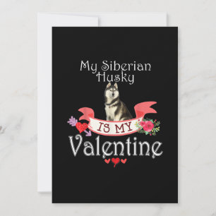 Mein sibirischer Husky-Hund ist mein Valentinstag. Save The Date
