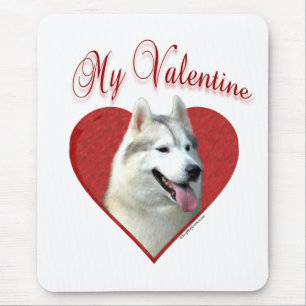 Mein sibirisches Husky-Valentin: Huskies der Liebe Mousepad