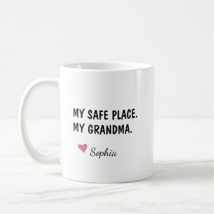 Mein sicherer Ort, meine Oma, personalisiert Kaffeetasse