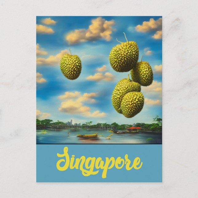 Mein Singapur - Art Postcard Postkarte (Vorderseite)