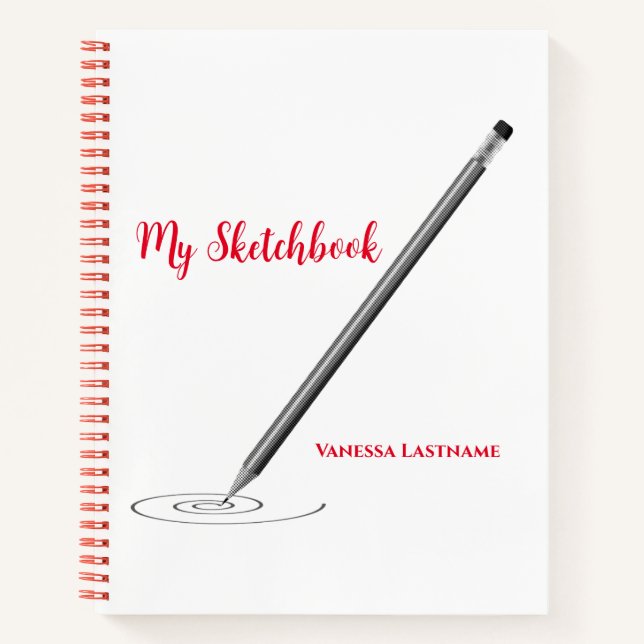 Mein Sketchbook mit Name Personalisierung Notizbuch (Vorderseite)