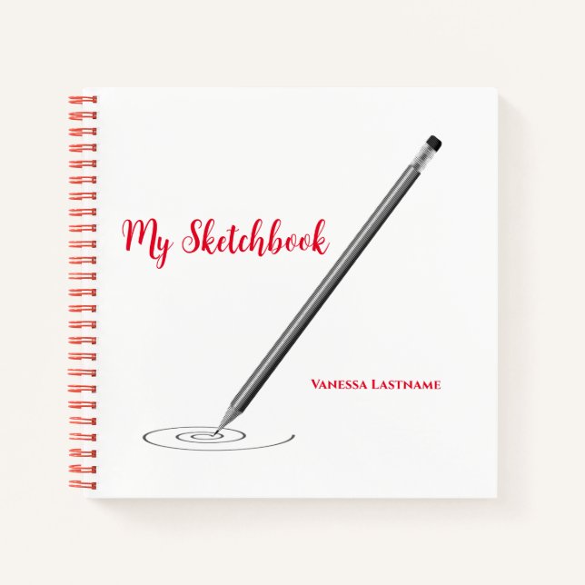 Mein Sketchbook mit Name Personalisierung Notizbuch (Vorderseite)