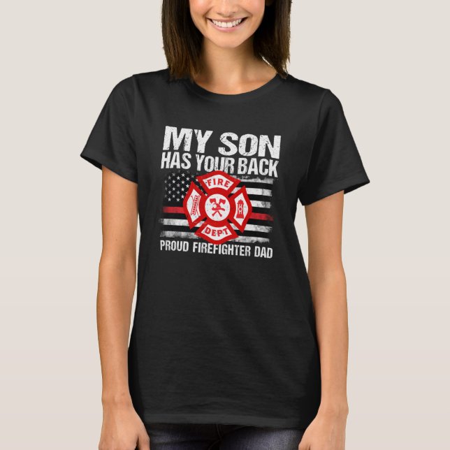 Mein Sohn hat deine Back Firefighter Family Thred  T-Shirt (Vorderseite)