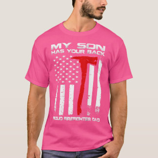 Mein Sohn hat deinen Back-Stolz-Feuerwehrmann-Vate T-Shirt