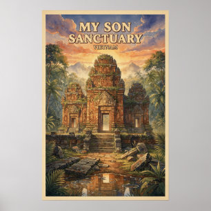 Mein Sohn Heiligtum Vietnam Vintage Reise Poster