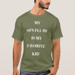 Mein Sohn im Jura ist mein Lieblingskid Fatigue Gr T-Shirt<br><div class="desc">Mein Sohn im Jura ist mein Lieblings-Kid-Ermüdung grüner T - Shirt mit weißem Text. Mit den Schaltflächen Design und Personalisieren können Sie die Rechtschreibweise, die Größe, die Farbe und den Stil des Schriftartes ändern.</div>