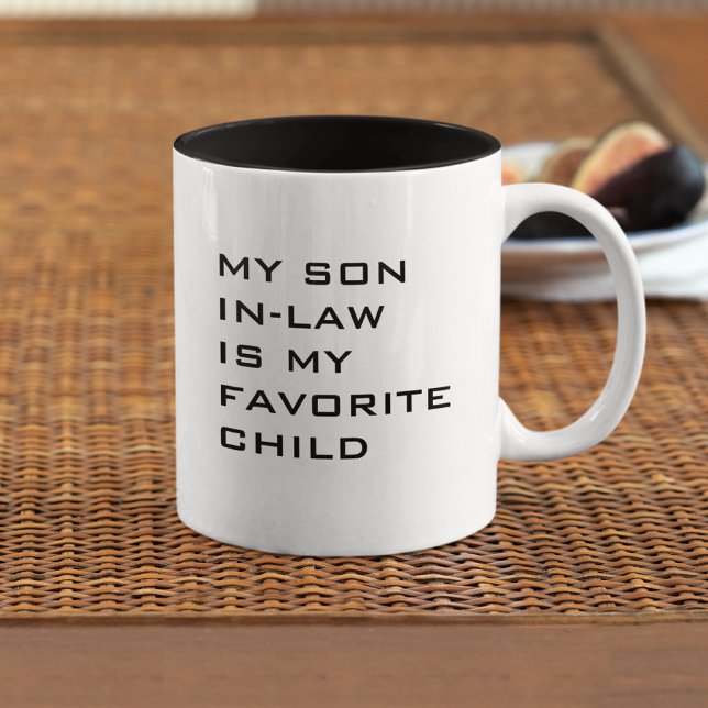 Mein Sohn im Jura ist mein Lieblingskind, moderne  Zweifarbige Tasse (Von Creator hochgeladen)