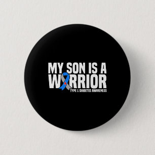 Mein Sohn ist ein Krieger Typ 1 Diabetes Bewusstse Button