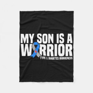 Mein Sohn ist ein Krieger Typ 1 Diabetes-Bewusstse Fleecedecke
