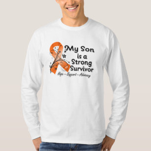 Mein Sohn ist ein starkes Überlebend-Orangen-Band T-Shirt
