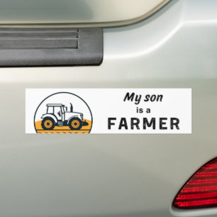 Mein Sohn ist eine Bauer-Familienfarm Landwirtscha Autoaufkleber
