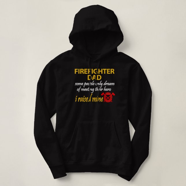 Mein Sohn ist Feuerwehrmann-Shirt-Vater Hoodie (Design vorne)