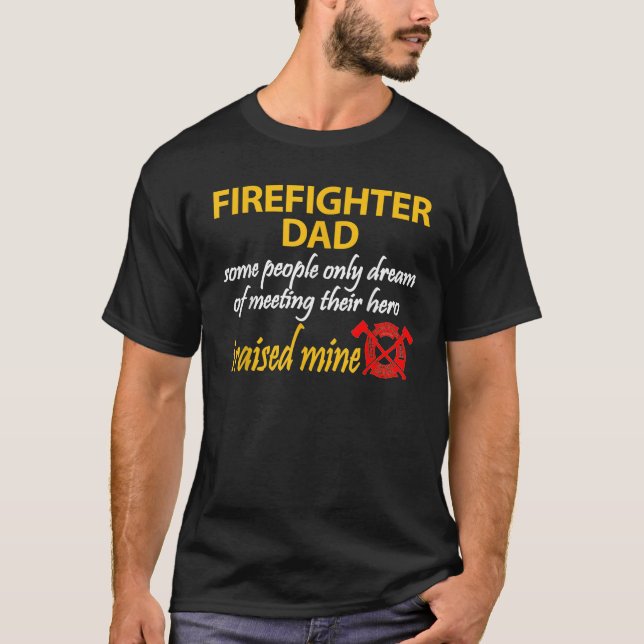 Mein Sohn ist Feuerwehrmann-Vater T-Shirt (Vorderseite)