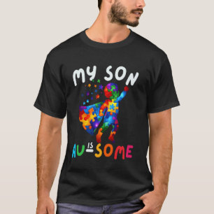 Mein Sohn ist großartig Mama Papa Autistische Kind T-Shirt