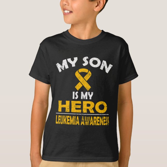 MEIN SOHN IST MEIN HERO LEUKEMIA-BEWUSSTSEIN FÜR S T-Shirt (Vorderseite)
