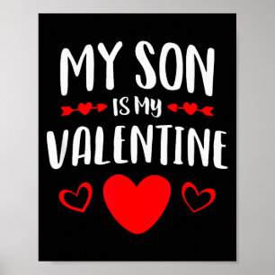 Mein Sohn ist mein Valentins-Shirt Mutter Vater Va Poster