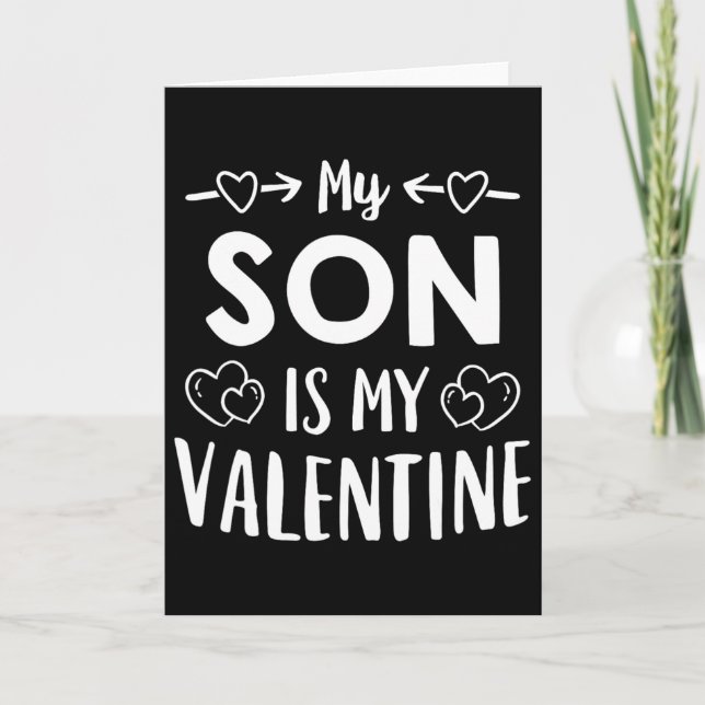 Mein Sohn ist mein Valentins-Shirt Süße Mutter Vat Karte (Vorderseite)