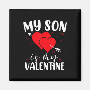 Mein Sohn ist mein Valentinsliebe Herzen Mama Papa Magnet