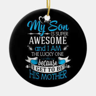 Mein Sohn ist super phantastisch Keramik Ornament