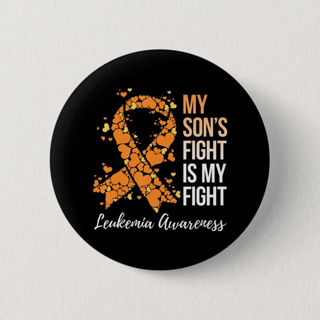 Mein Sohn kämpft gegen Leukämie Button (Vorderseite)
