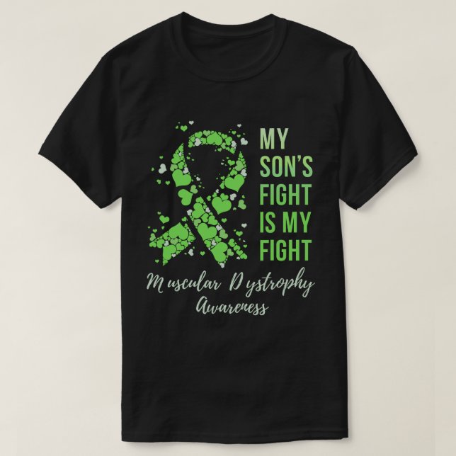 Mein Sohn kämpft gegen Muskeldystrophie T-Shirt (Design vorne)