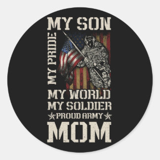 Mein Sohn, mein Stolz, meine Welt, meine Soldaten, Runder Aufkleber