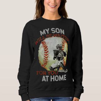 Mein Sohn wird bei der Zuhause Baseball Cat auf di Sweatshirt