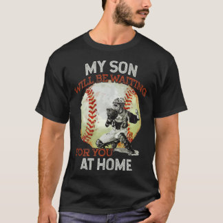 Mein Sohn wird bei der Zuhause Baseball Cat auf di T-Shirt